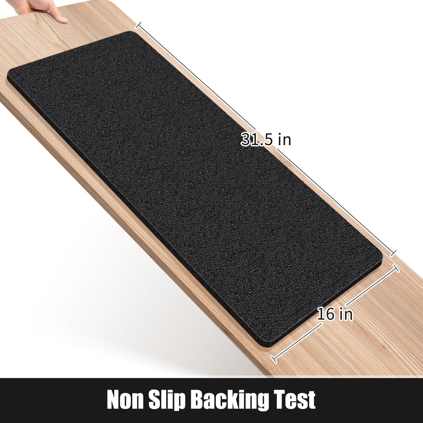 Soft Textured Non-Slip Shower Mat for Wet Areas - Grey