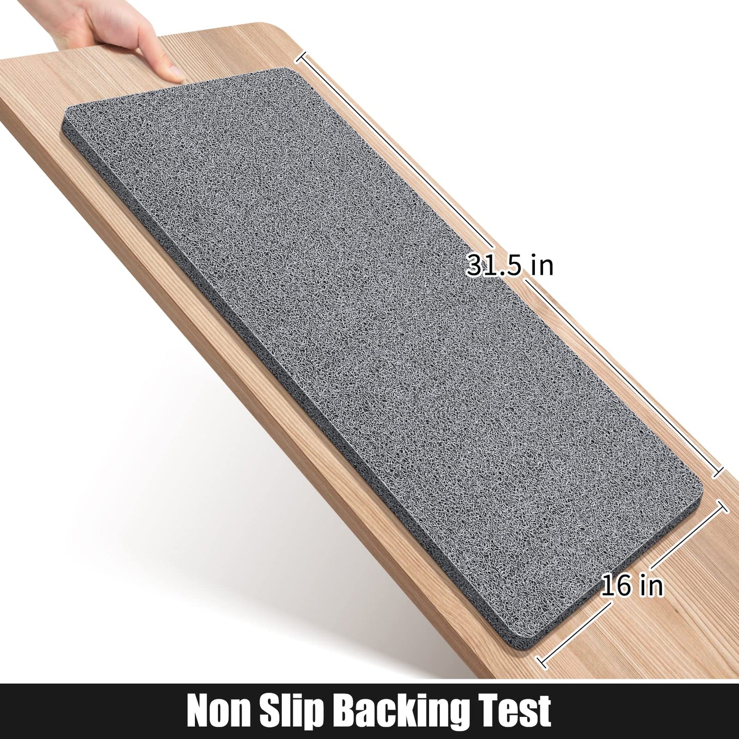 Soft Textured Non-Slip Shower Mat for Wet Areas - Grey