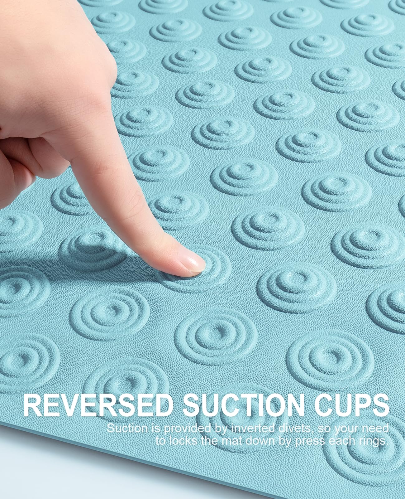 OTHWAY Bathtub Mat Non Slip, 39X16 inch Bath Mat for Tub, Machine Washable Bath Tub Mats with Reverse Suction Cups, Comfortable Rubber Bathtub Mat for Bathroom