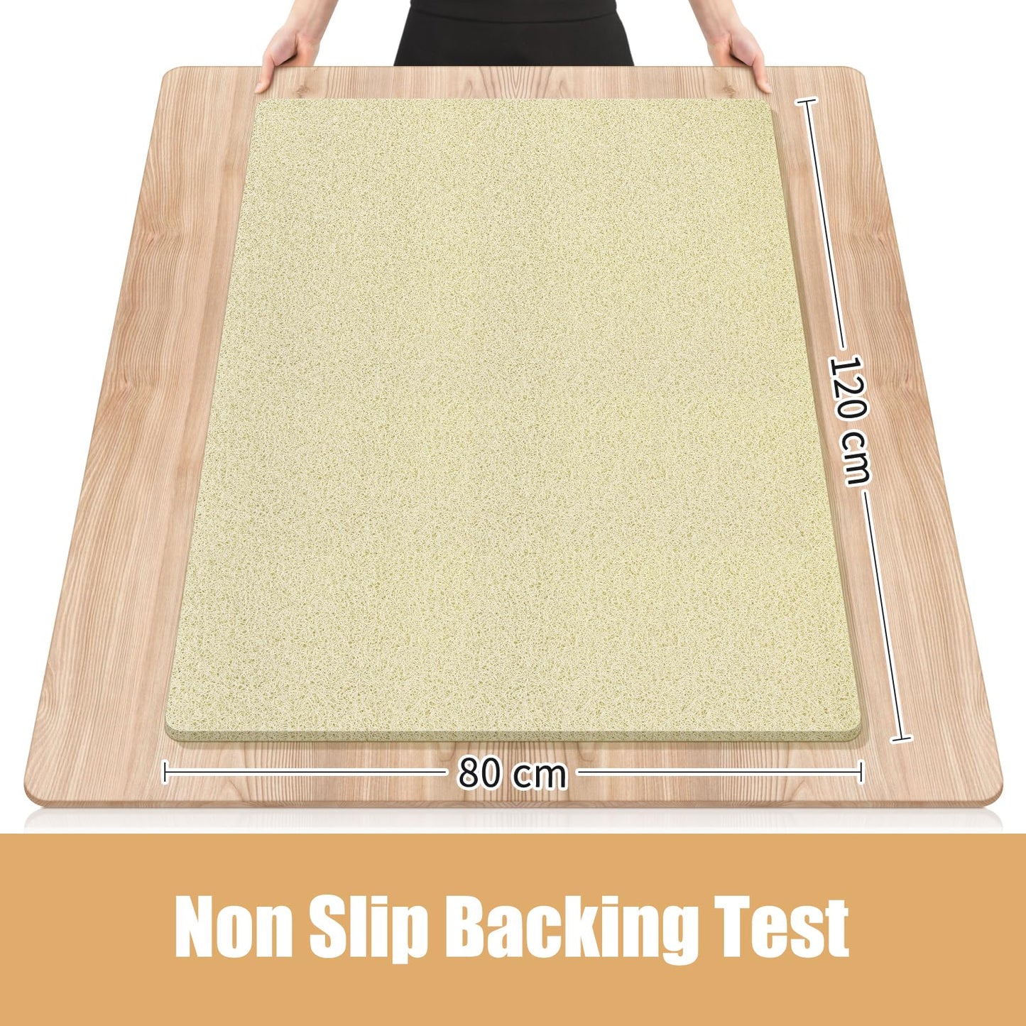 Soft Textured Non-Slip Shower Mat for Wet Areas - Grey