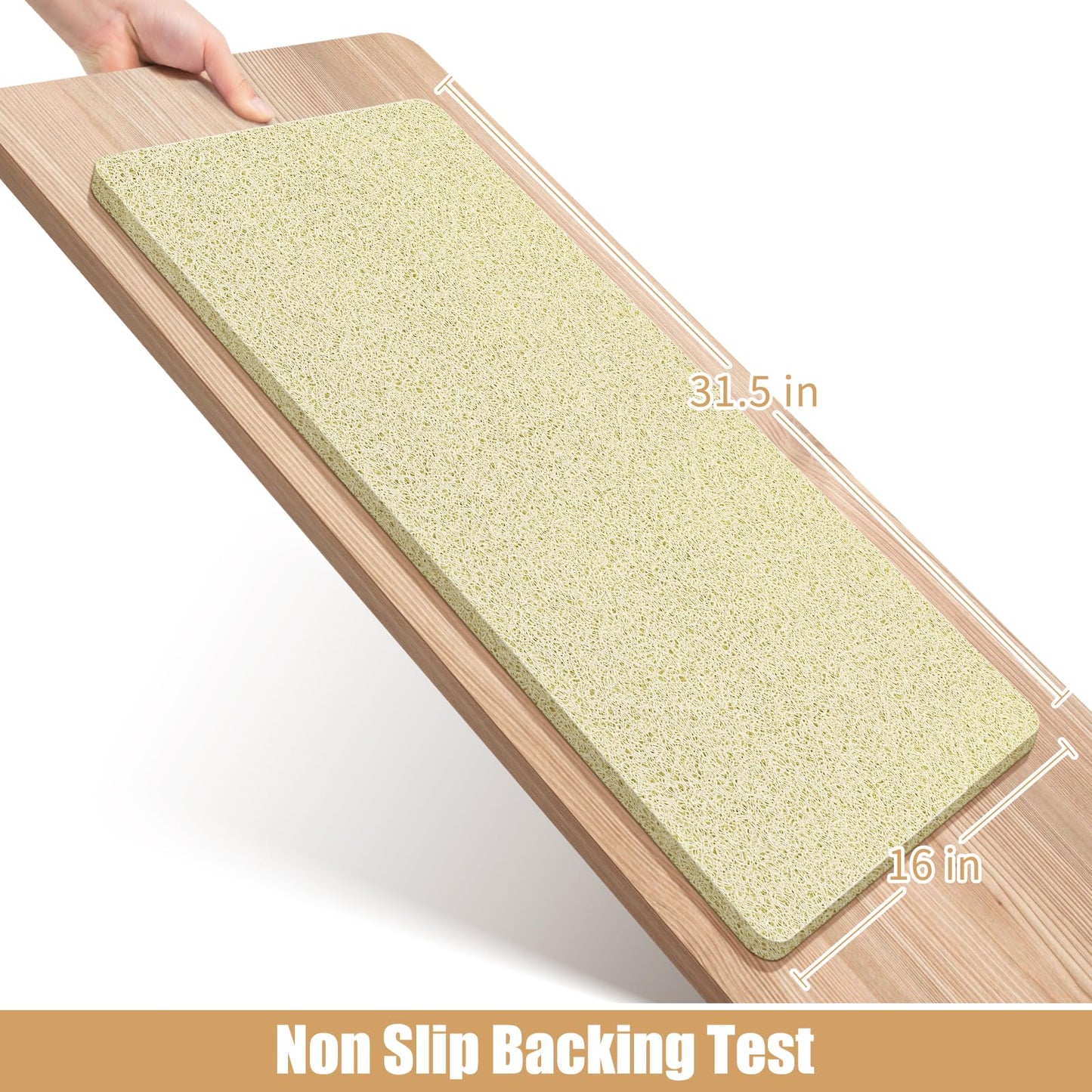Soft Textured Non-Slip Shower Mat for Wet Areas - Grey