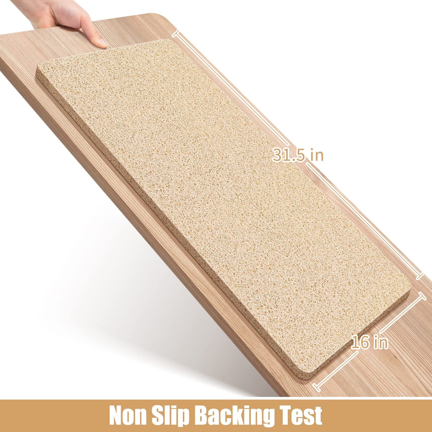 Soft Textured Non-Slip Shower Mat for Wet Areas - Grey