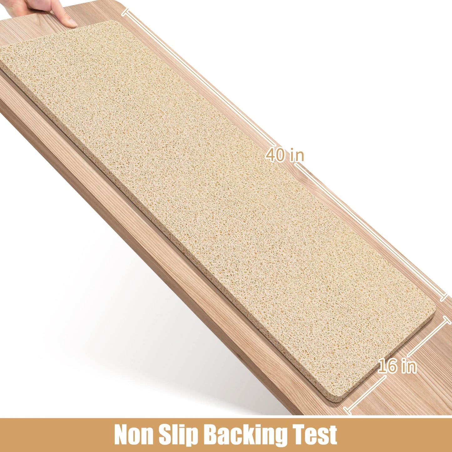 Soft Textured Non-Slip Shower Mat for Wet Areas - Grey