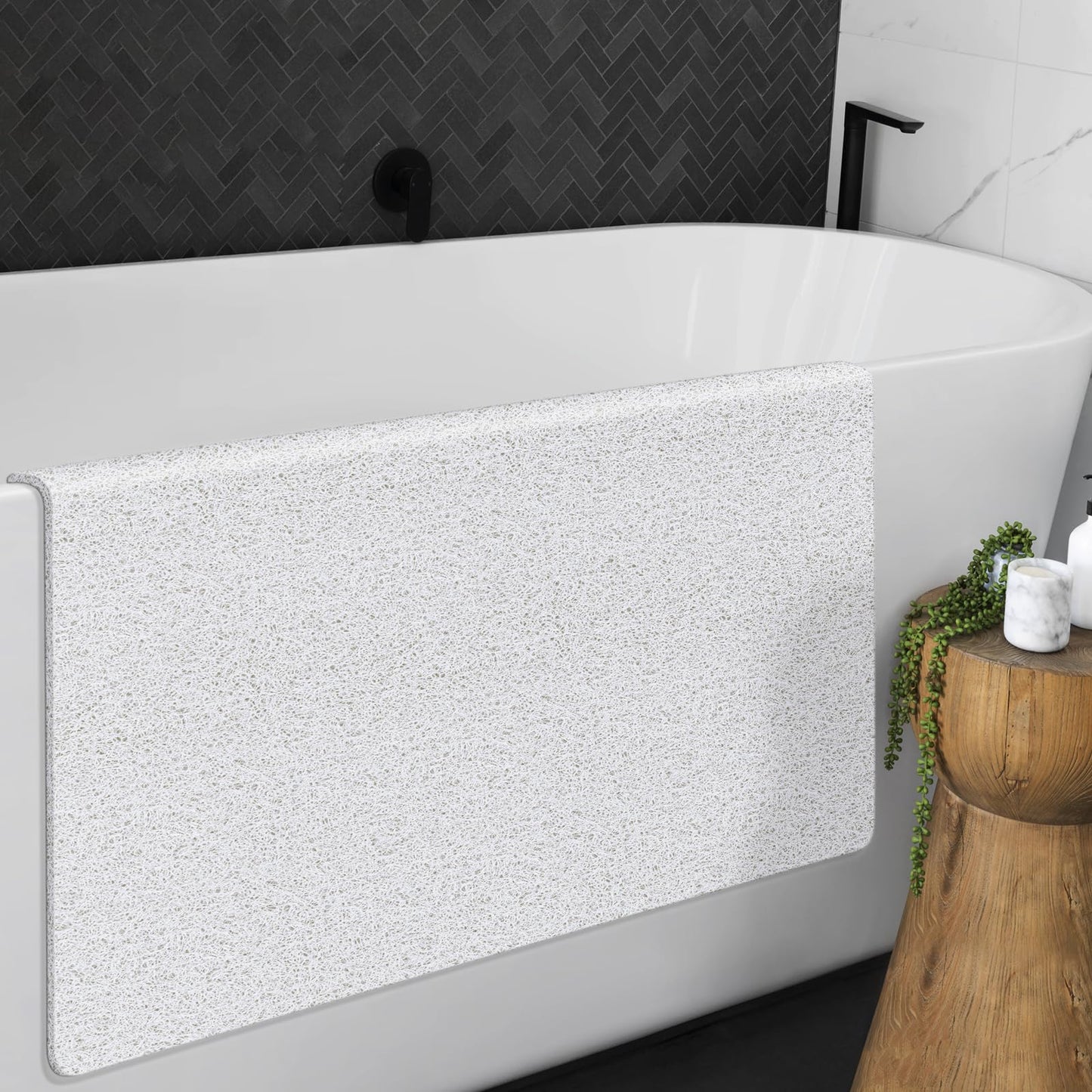 Soft Textured Non-Slip Shower Mat for Wet Areas - Grey