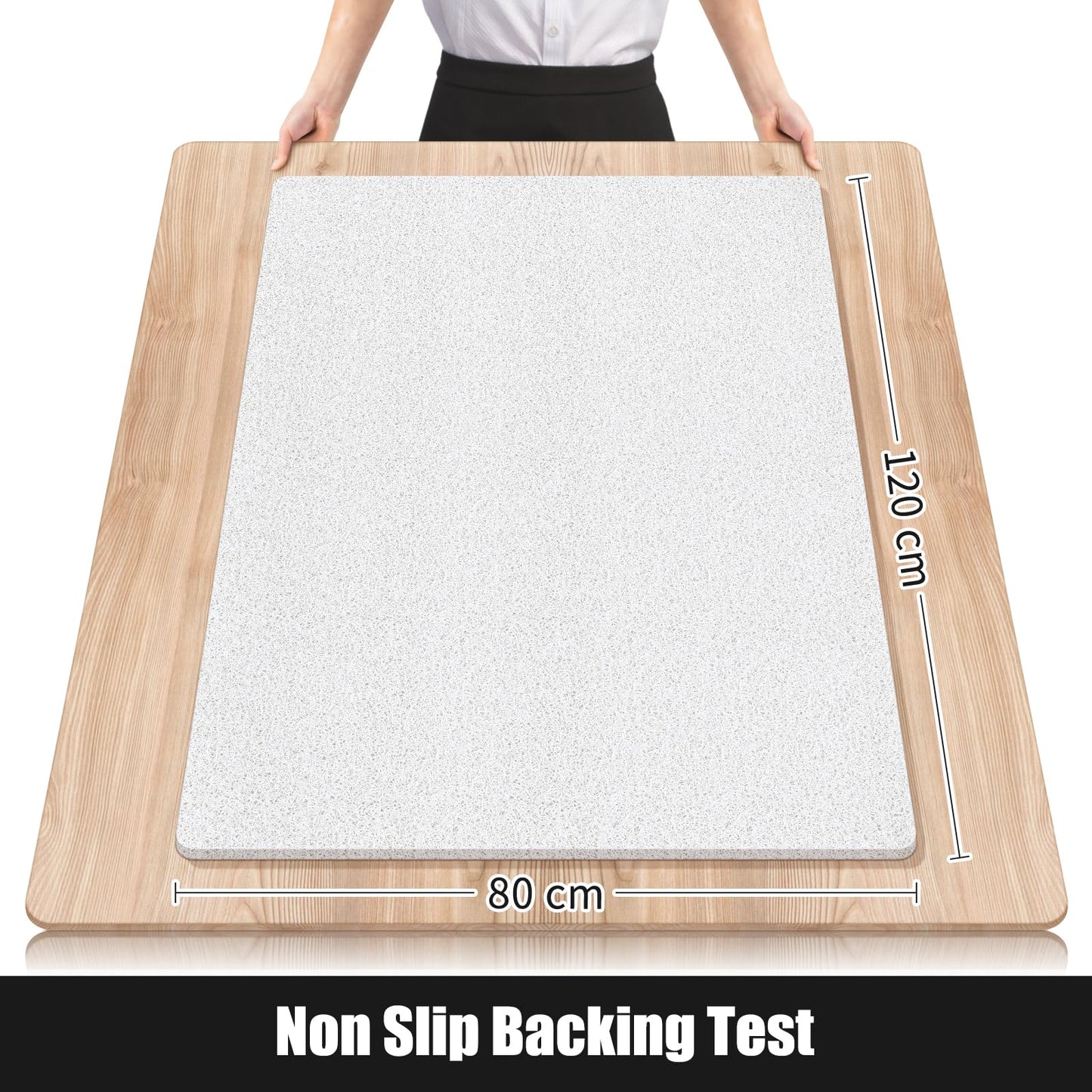 Soft Textured Non-Slip Shower Mat for Wet Areas - Grey