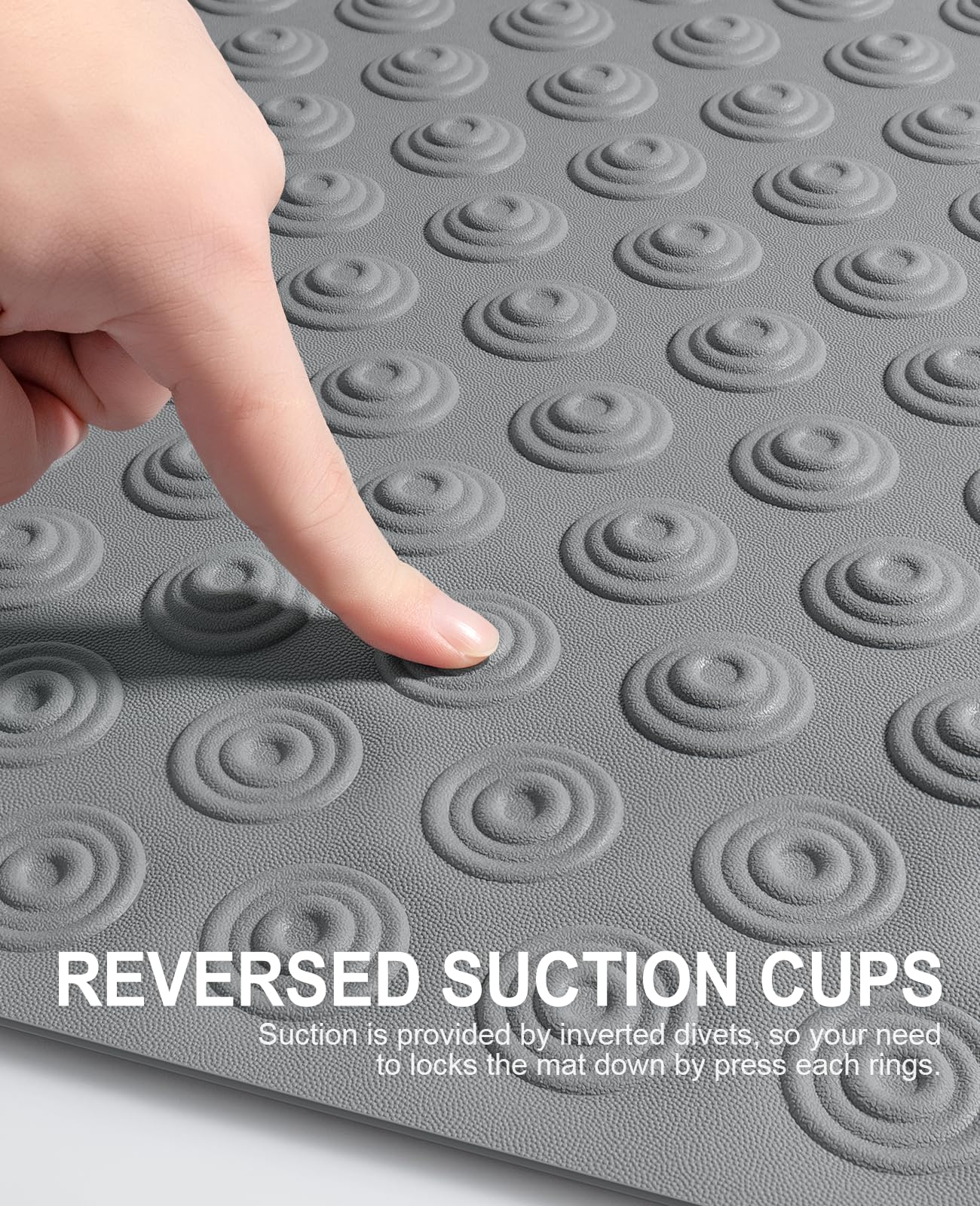 OTHWAY Bathtub Mat Non Slip, 39X16 inch Bath Mat for Tub, Machine Washable Bath Tub Mats with Reverse Suction Cups, Comfortable Rubber Bathtub Mat for Bathroom