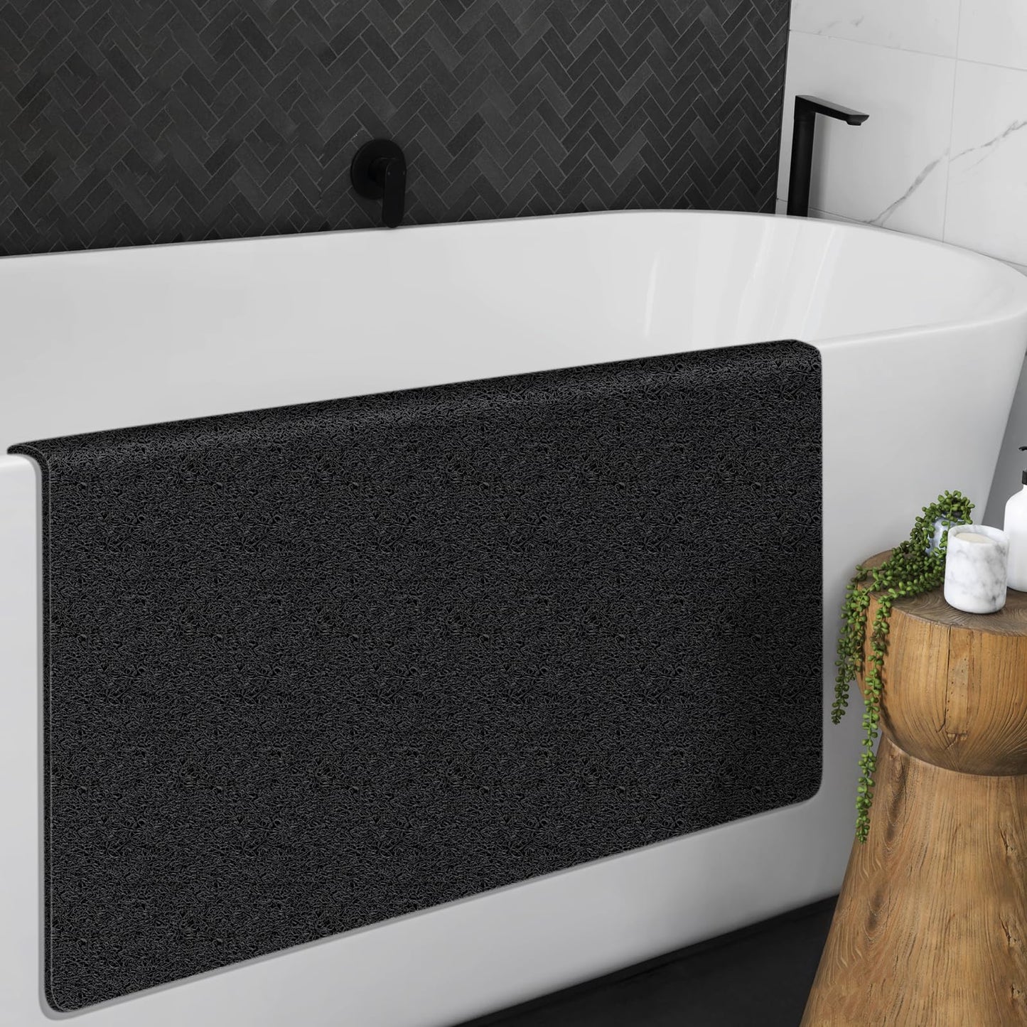 Soft Textured Non-Slip Shower Mat for Wet Areas - Grey