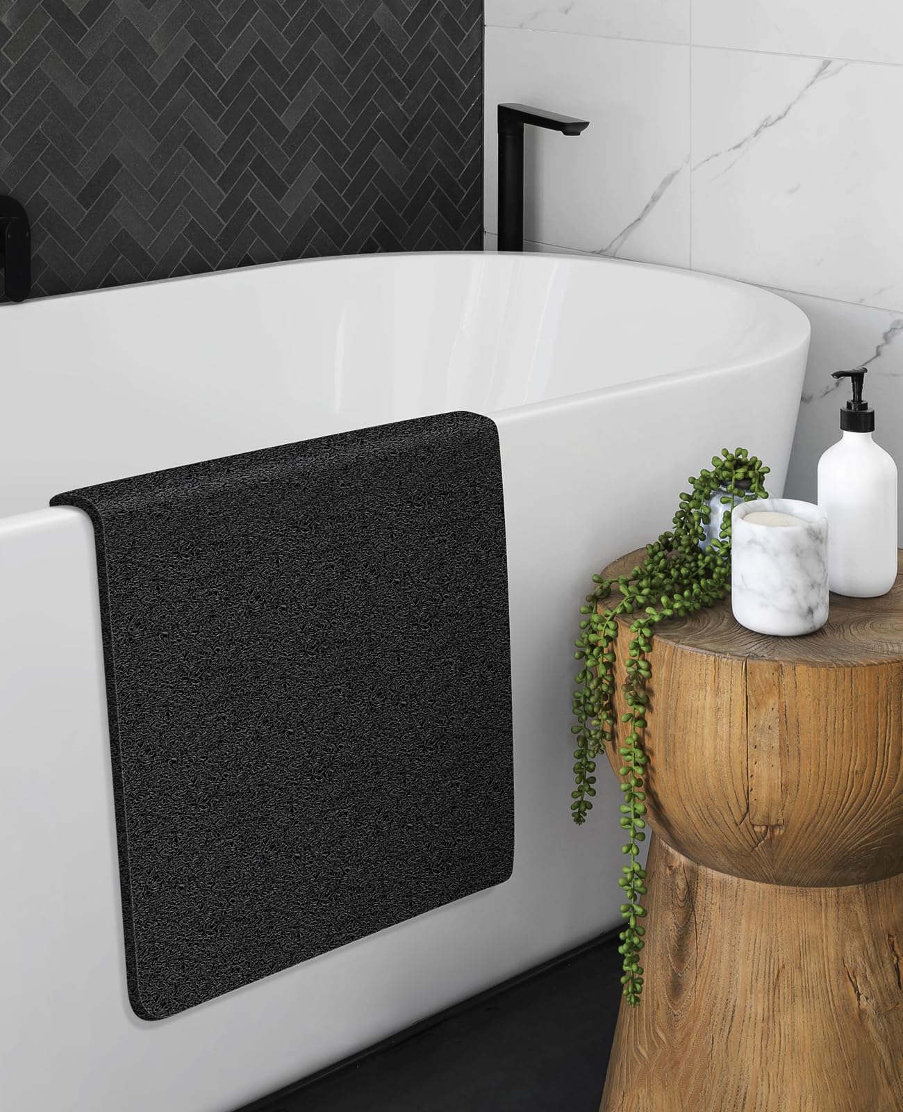 Soft Textured Non-Slip Shower Mat for Wet Areas - Grey