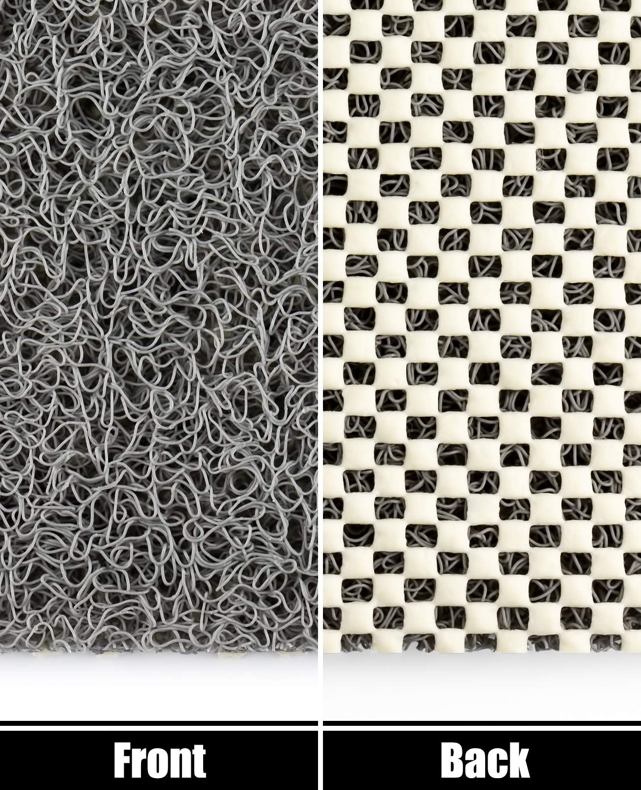 Soft Textured Non-Slip Shower Mat for Wet Areas - Grey