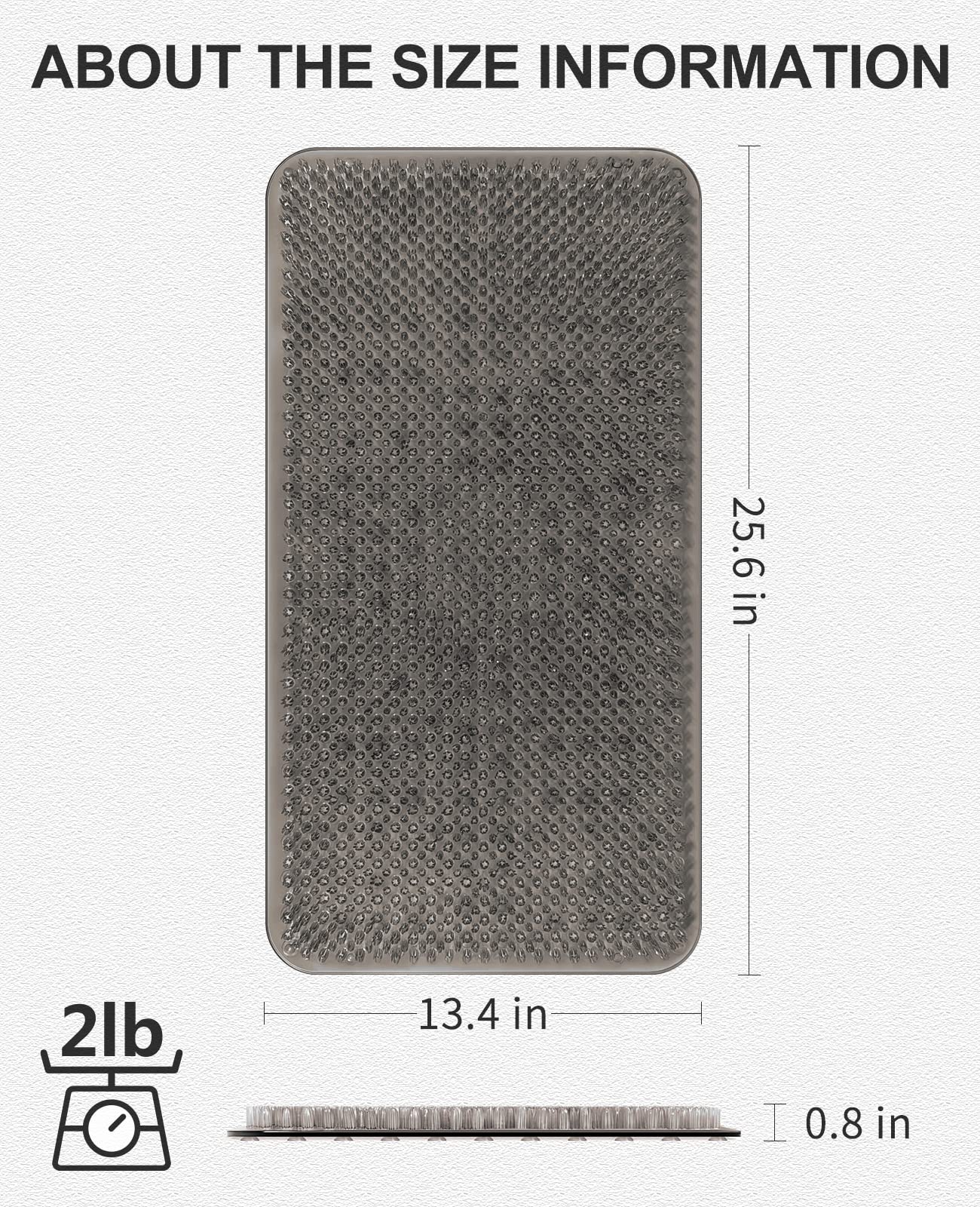 Anti-Fatigue Bath Mat with Soft Bristles