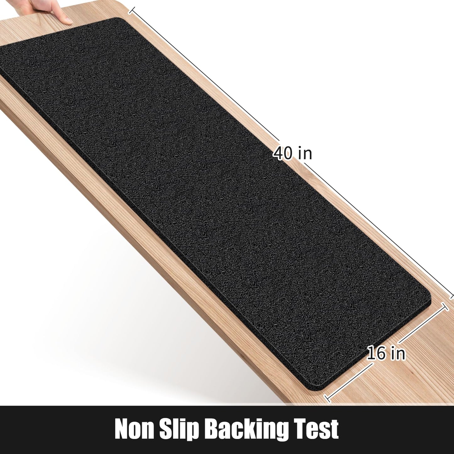 Soft Textured Non-Slip Shower Mat for Wet Areas - Grey