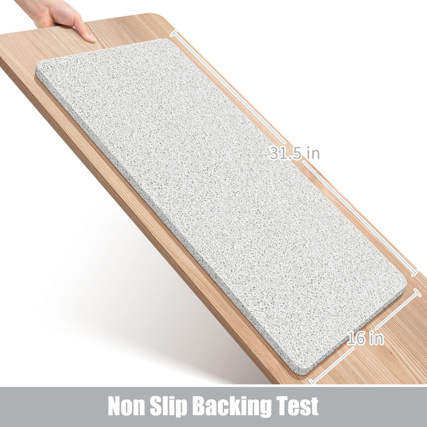Soft Textured Non-Slip Shower Mat for Wet Areas - Grey