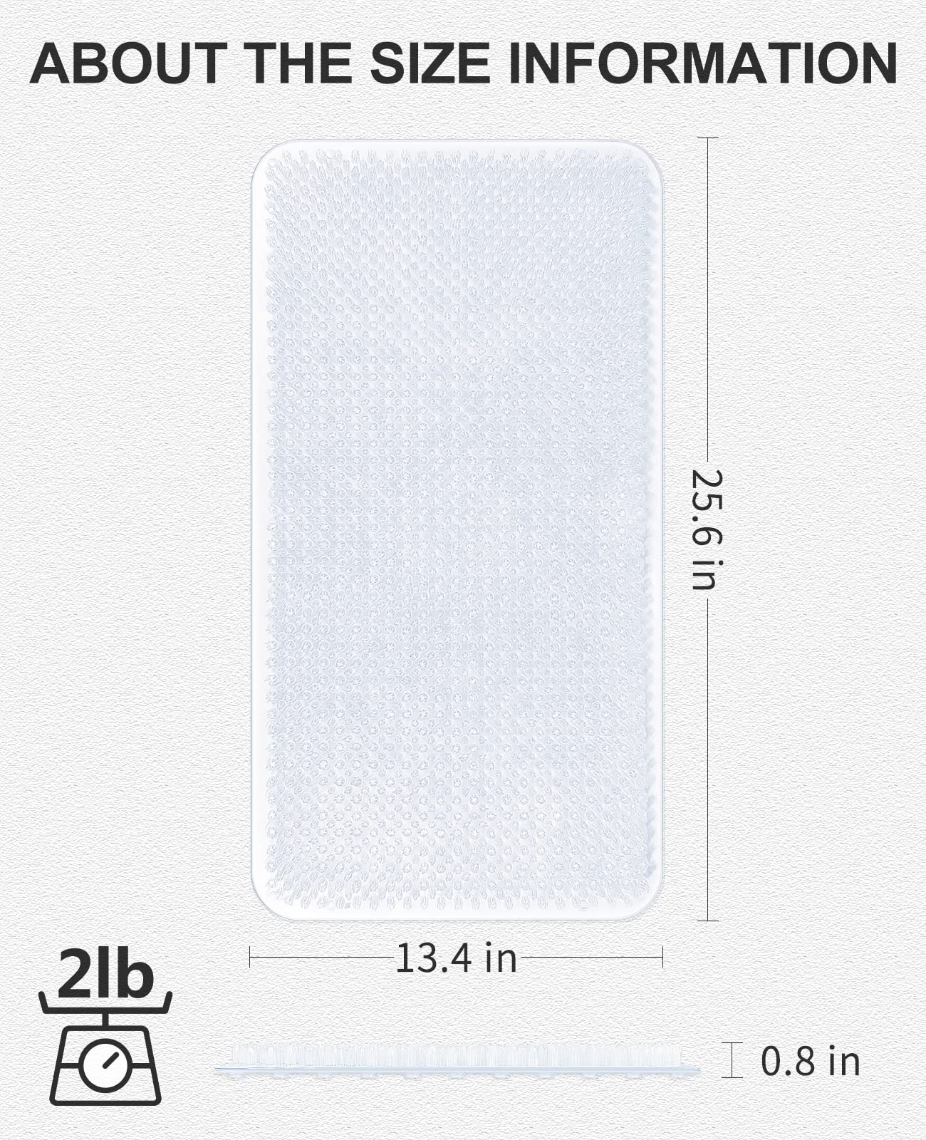 Anti-Fatigue Bath Mat with Soft Bristles