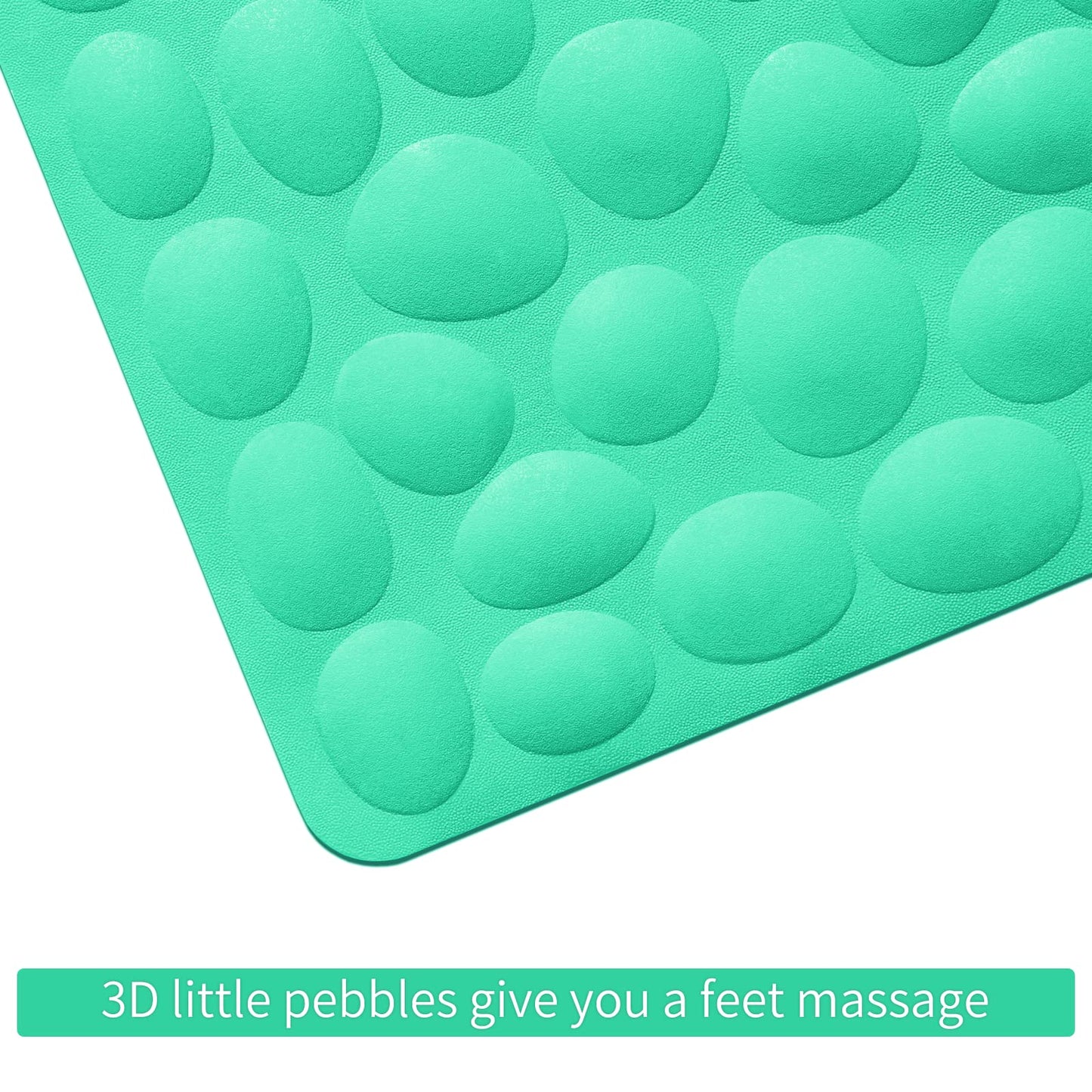 Soft Rubber Non-Slip Bath Mat with Suction Cups - Grey