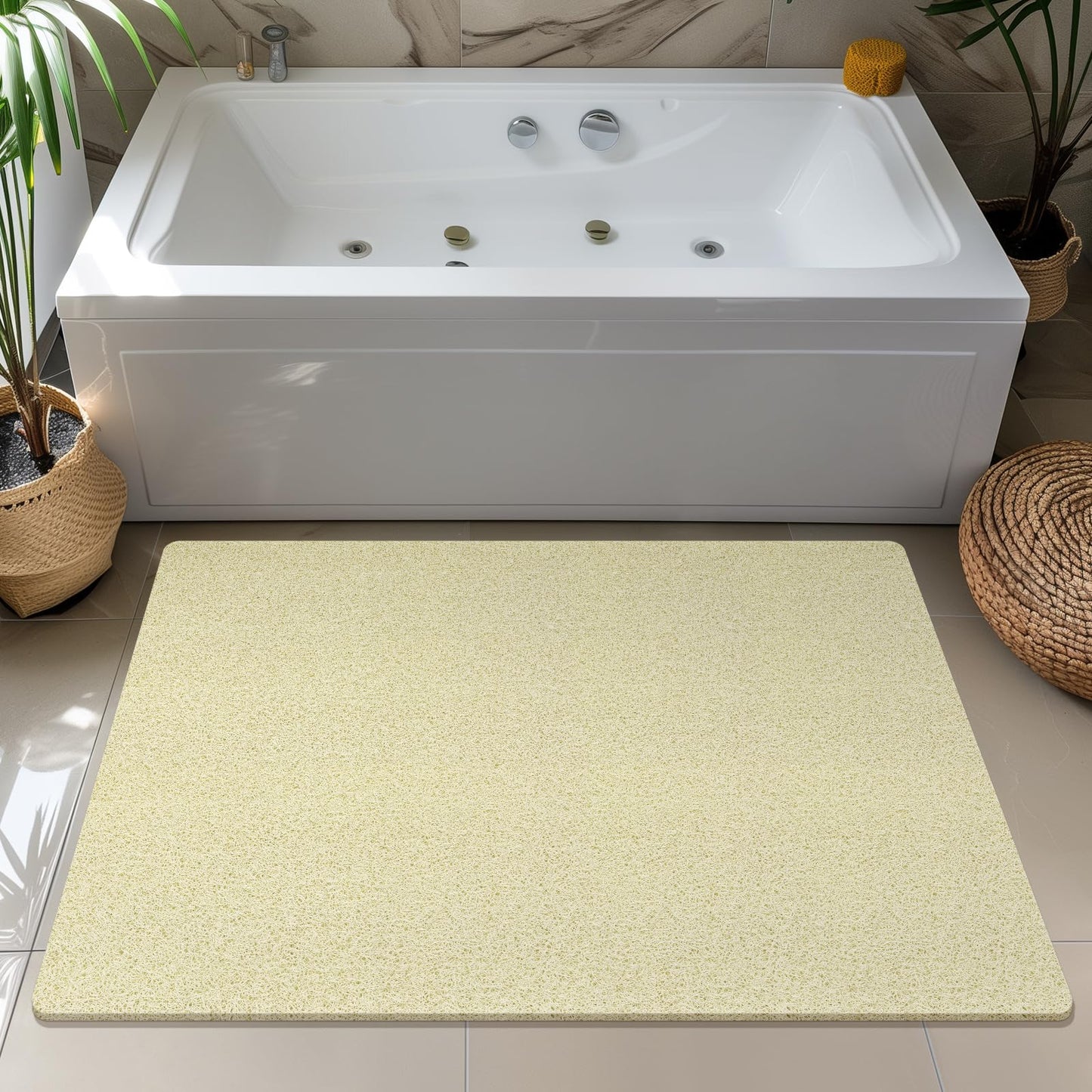 Soft Textured Non-Slip Shower Mat for Wet Areas - Grey