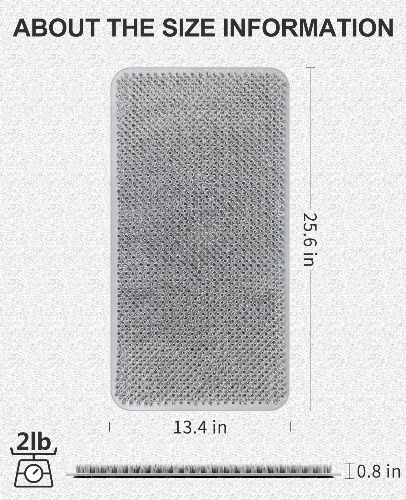 Anti-Fatigue Bath Mat with Soft Bristles
