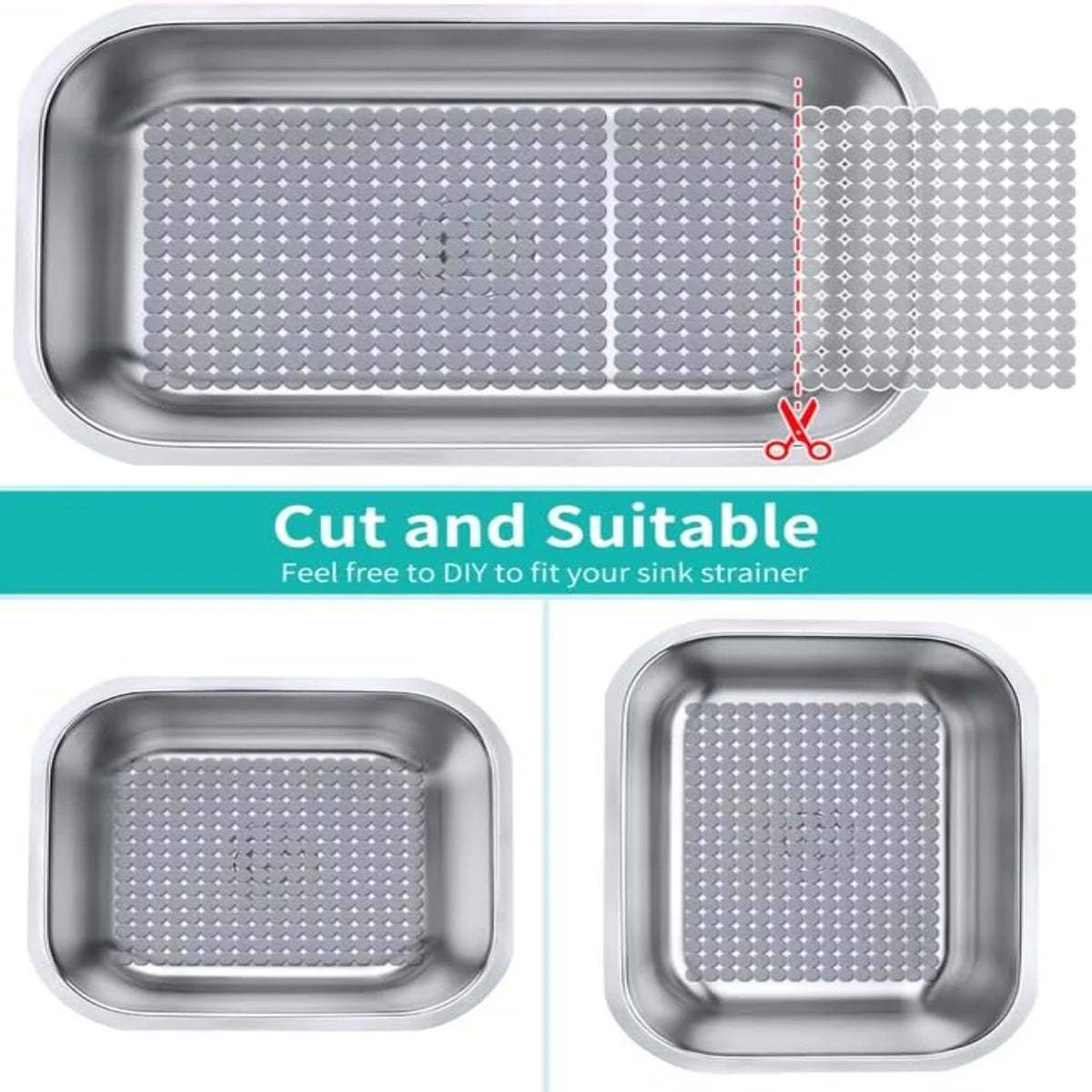 Bligli Round Sink Mats 2-Pack ,Non-Slip PVC Sink Protector, Fits Stainless Steel / Ceramic Sinks,15.7 x 11.8 inch,Fast Draining Dot Design for Kitchen Sink