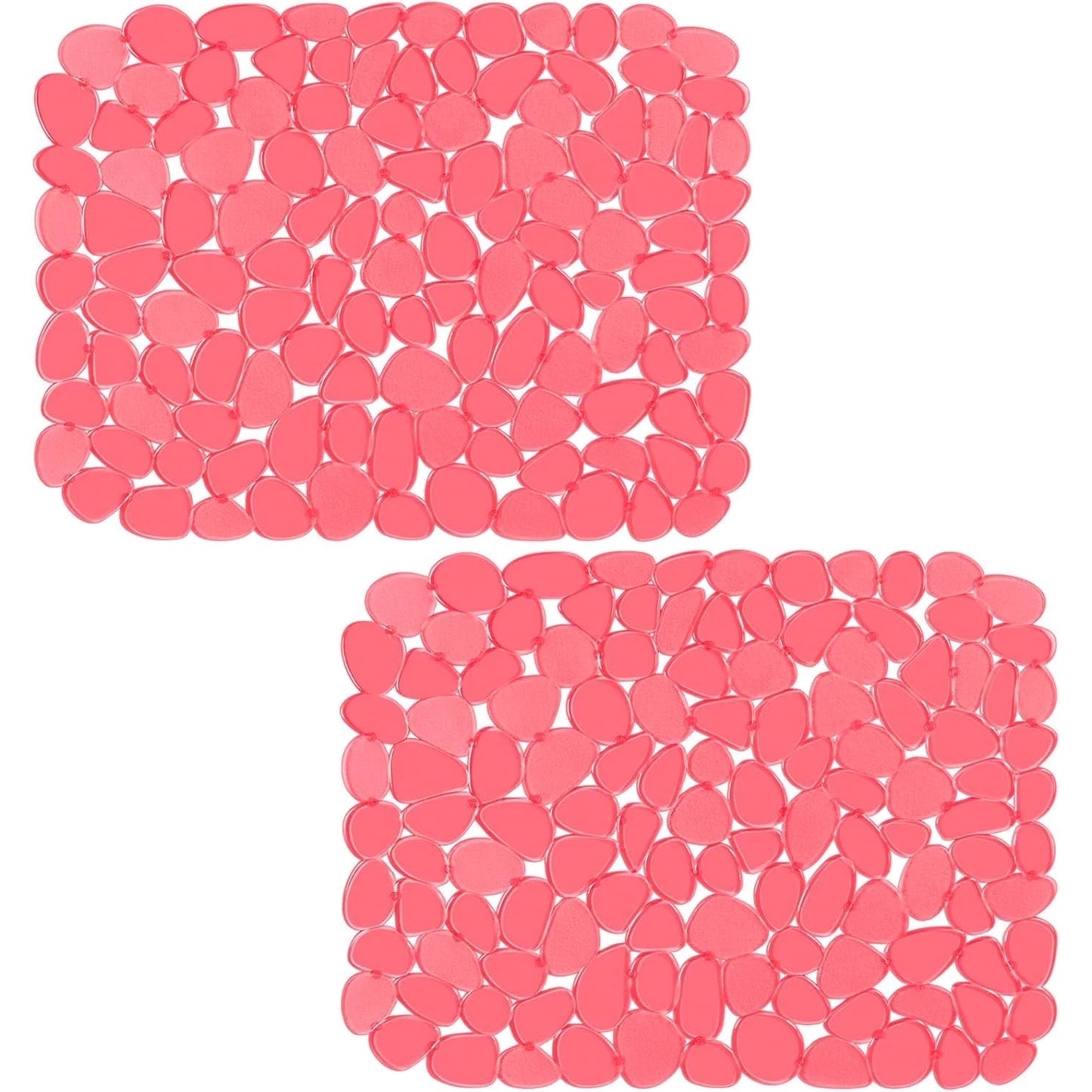 Bligli Non-Slip PVC Sink Mats (2-pack) – Pebble Design Protector for Stainless Steel/Porcelain, Dish Drying & Kitchen Liner, 15.7"x11.8"