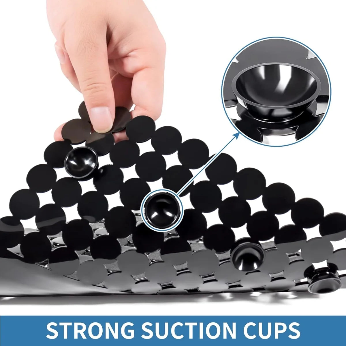 Bligli PVC Sink Divider Mat - 12.2"x4.7", Non-Slip with 6 Suction Cups, Scratch & Stain Resistant, Fits Divided Basins, Easy to Clean