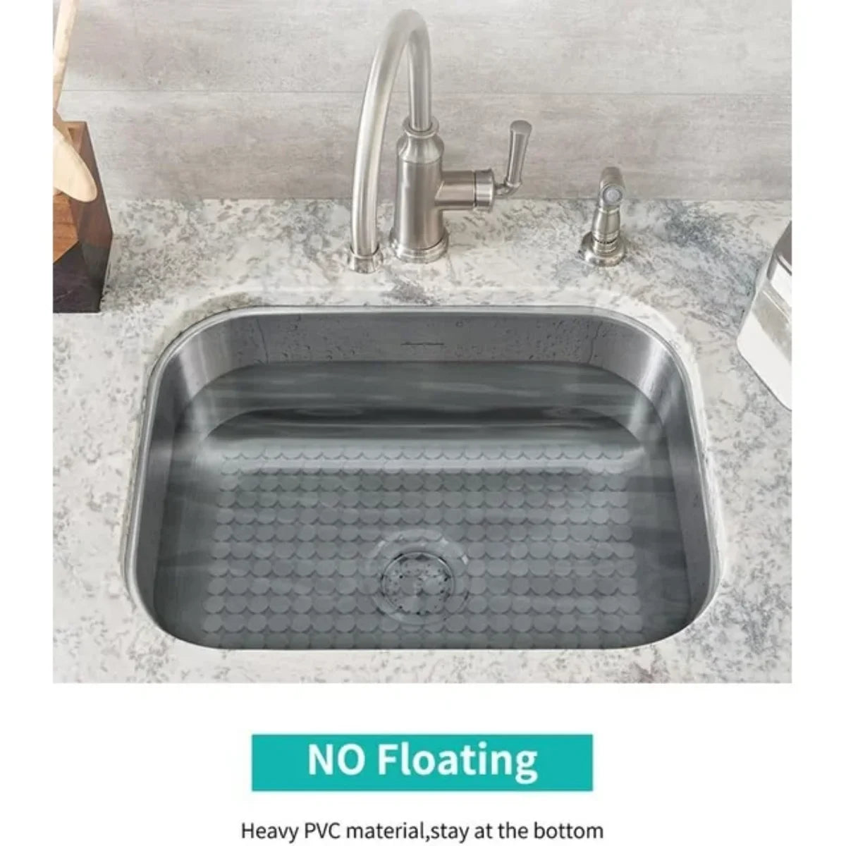 Bligli Round Sink Mats 2-Pack ,Non-Slip PVC Sink Protector, Fits Stainless Steel / Ceramic Sinks,15.7 x 11.8 inch,Fast Draining Dot Design for Kitchen Sink