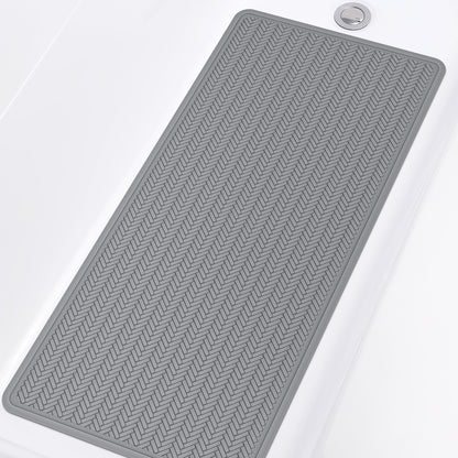 OTHWAY Extra Large Non-Slip Bath Mat with Strong Suction Cups, 28" x 17" Soft Rubber Shower Mat for Bathroom Floor, Durable & Skin-Friendly Bath Rug