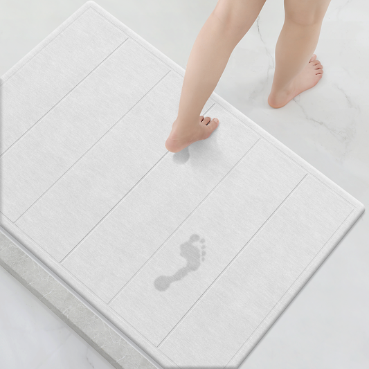 Yolife 32"x 20" Diatomite Bath Mat, Super Absorbent Quick-Dry Stone Bathroom Floor Mat, Non-Slip Natural Diatomaceous Earth Shower Rug, Large Bath Pad for Bathroom, Kitchen, Entryway, Easy to Clean
