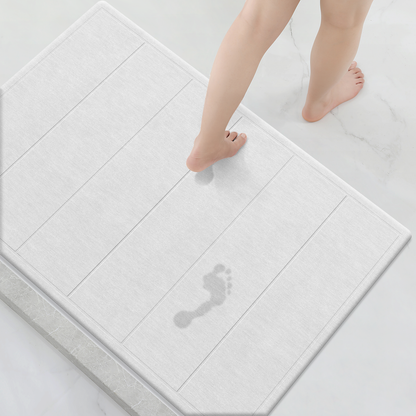 Yolife 32"x 20" Diatomite Bath Mat, Super Absorbent Quick-Dry Stone Bathroom Floor Mat, Non-Slip Natural Diatomaceous Earth Shower Rug, Large Bath Pad for Bathroom, Kitchen, Entryway, Easy to Clean