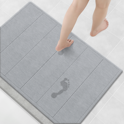 Yolife 32"x 20" Diatomite Bath Mat, Super Absorbent Quick-Dry Stone Bathroom Floor Mat, Non-Slip Natural Diatomaceous Earth Shower Rug, Large Bath Pad for Bathroom, Kitchen, Entryway, Easy to Clean