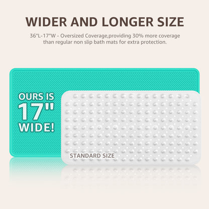 Anti-Slip Rubber Baby Bath Mat - Strong Suction Cups (Grey)