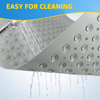 OTHWAY Large Shower Mat 31x19, TPE Non Slip Shower Mat, Inside Shower Mat with Drain Holes Suction Cups, Walk in Shower Mat for Shower Stall, Anti-Slip for Elderly Kids