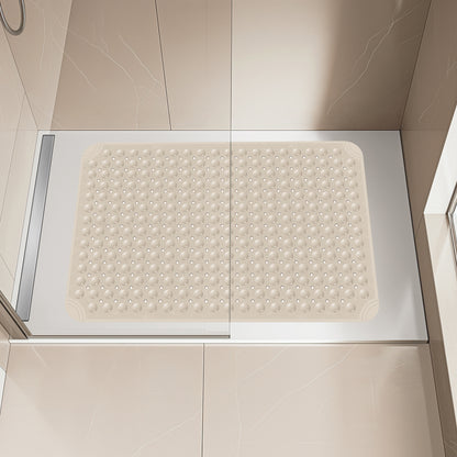 OTHWAY Large Shower Mat 31x19, TPE Non Slip Shower Mat, Inside Shower Mat with Drain Holes Suction Cups, Walk in Shower Mat for Shower Stall, Anti-Slip for Elderly Kids