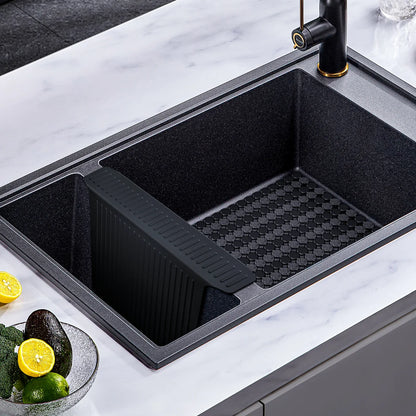 Bligli Silicone Sink Divider Mat - 11.8x5.3 inch Non-Slip Kitchen Organizer, Dish & Glassware Protector for Double Basins, Scratch & Stain Resistant, Durable & Flexible