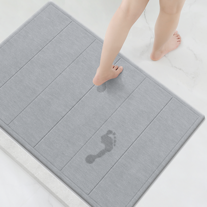 OTHWAY 32"x20" Large Diatomaceous Earth Bath Mat for Bathroom, Super Absorbent Quick-Dry Non-Slip Shower Mat, Natural Stone Bath Mat Easy to Clean