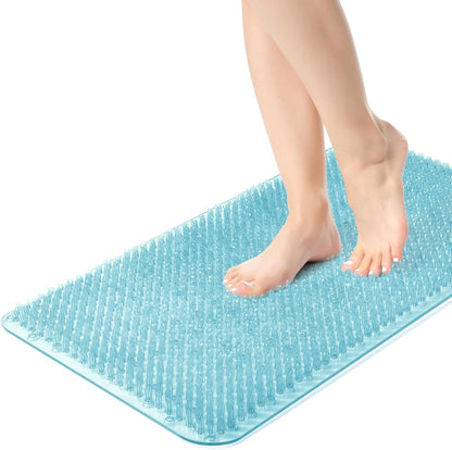 Yolife Shower Foot Scrubber Mat,Anti-Slip Bath Mat with Scrub Bristles & Strong Suction Cups to Soothe Achy Feet