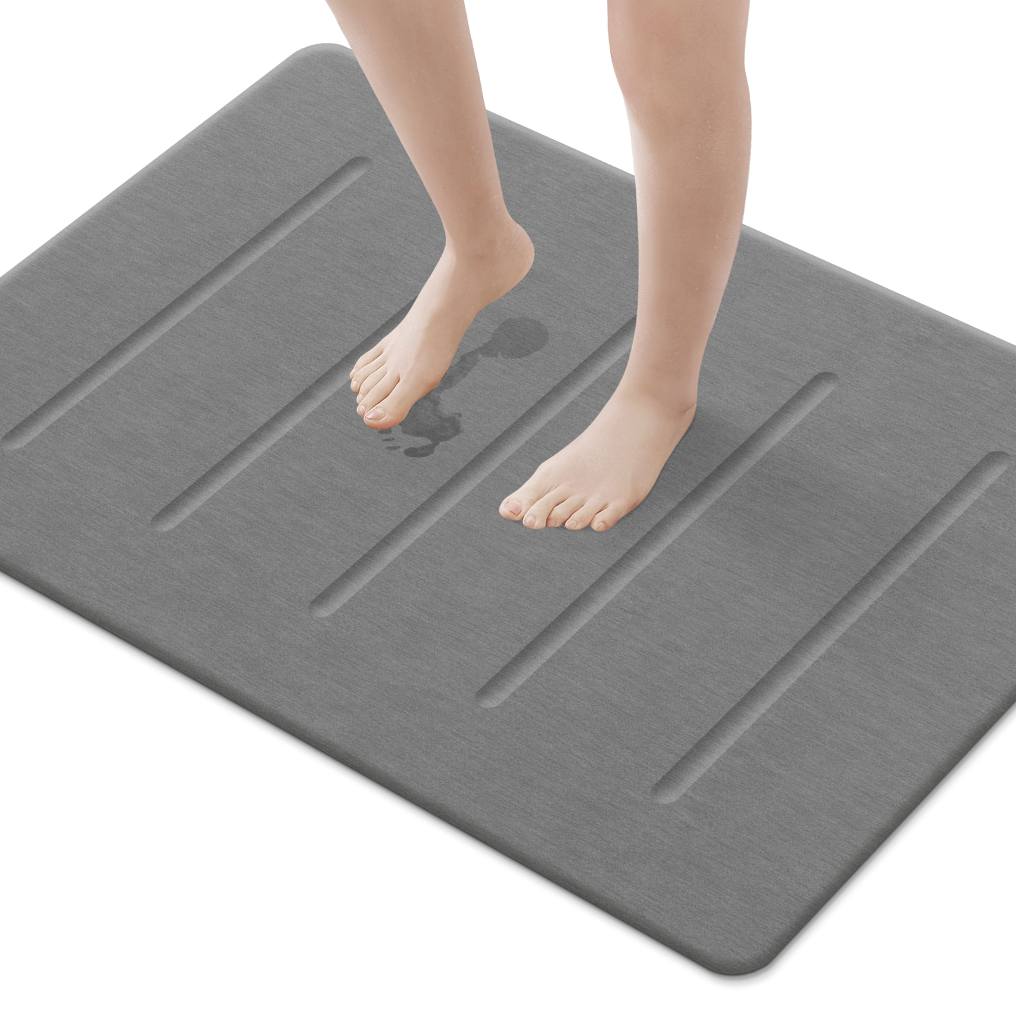 OTHWAY Stone Bath Mat Large, 32" x 20" Diatomaceous Earth for Bathroom, Super Absorbent Quick Drying Non-Slip Diatomite Shower Mat