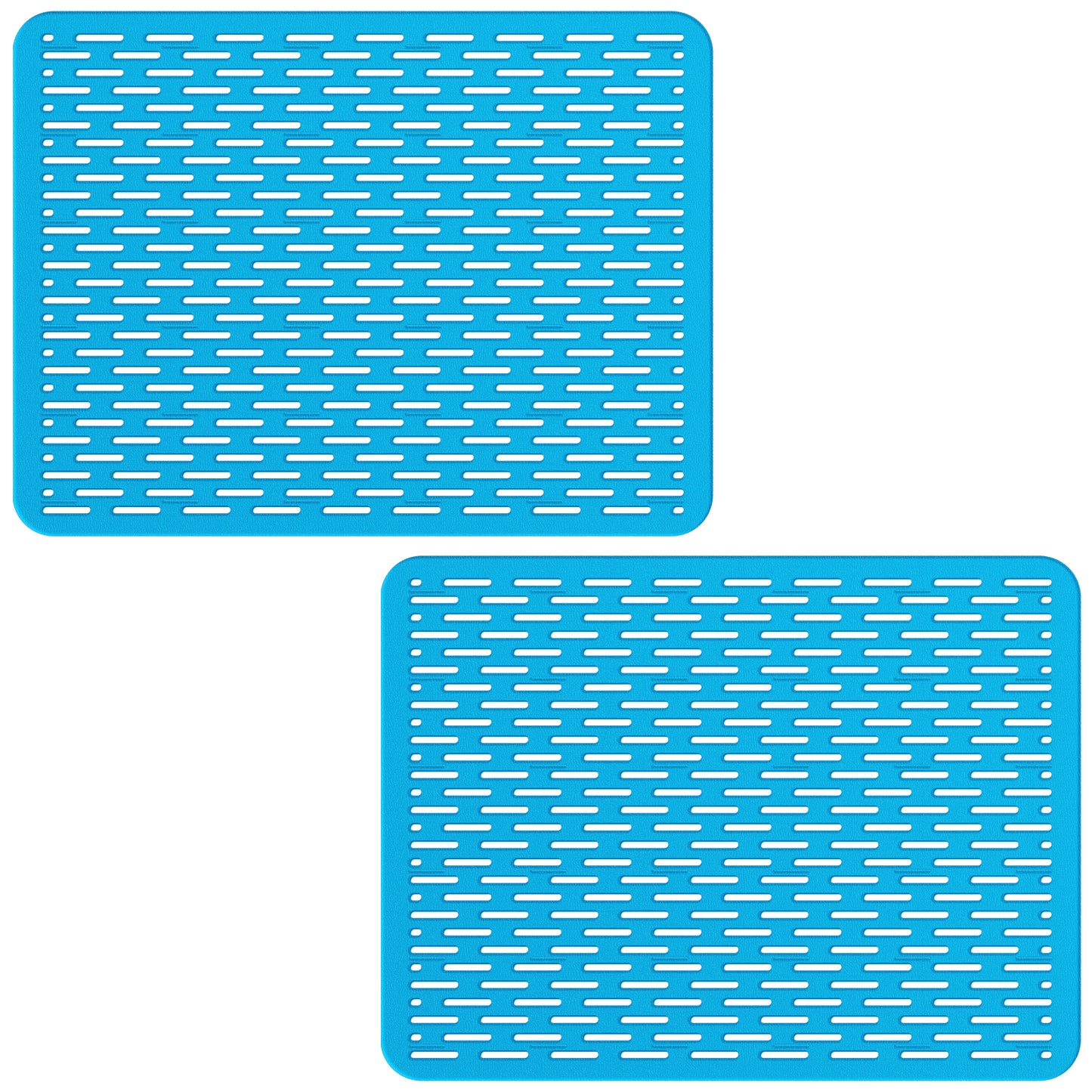 Bligli 15.7x11.8inch Kitchen Sink Mat, PVC Eco-Friendly Bottom Protector with Fast Drain & Anti-Slip