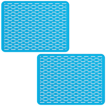 Bligli 15.7x11.8inch Kitchen Sink Mat, PVC Eco-Friendly Bottom Protector with Fast Drain & Anti-Slip