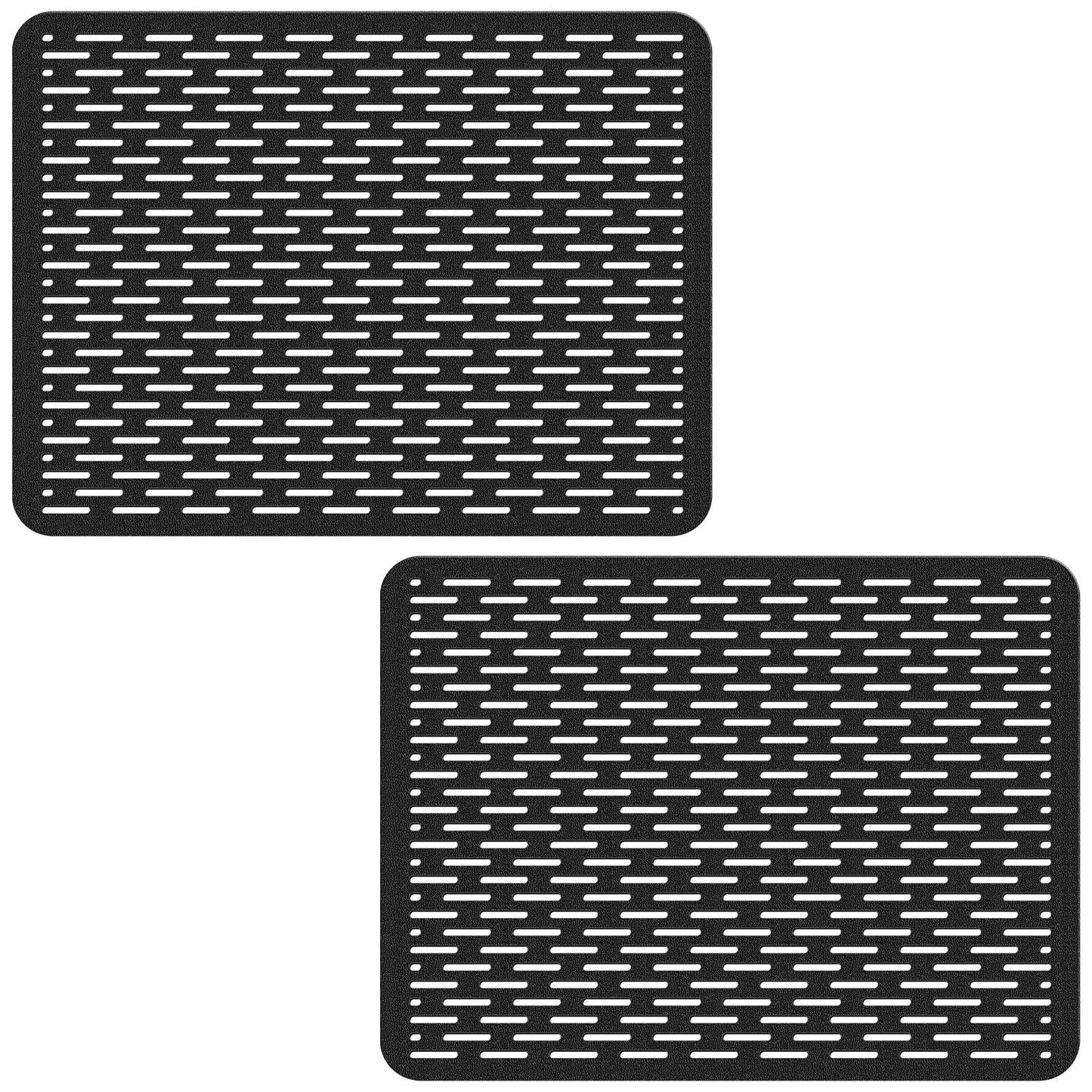 Bligli 15.7x11.8inch Kitchen Sink Mat, PVC Eco-Friendly Bottom Protector with Fast Drain & Anti-Slip