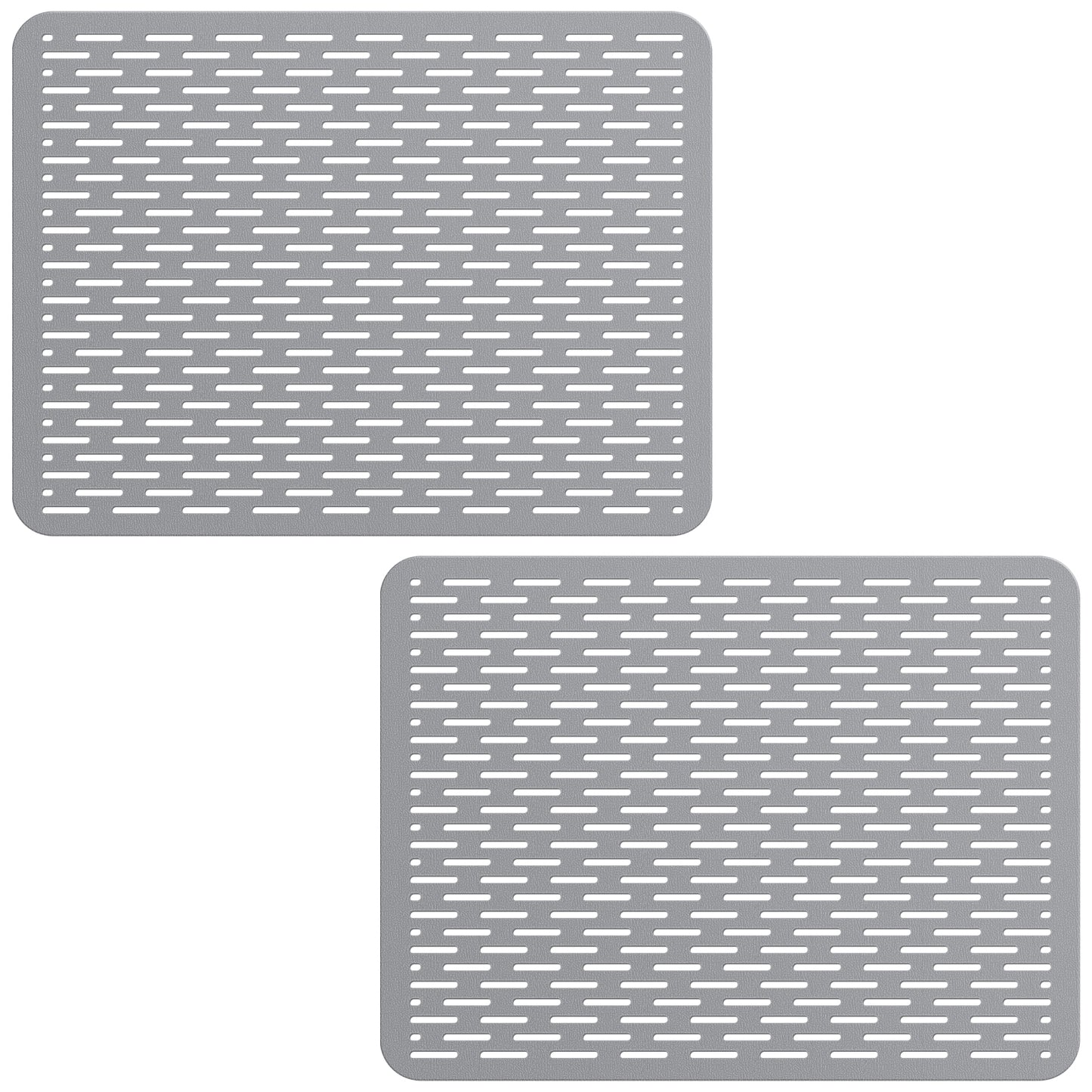 Bligli 15.7x11.8inch Kitchen Sink Mat, PVC Eco-Friendly Bottom Protector with Fast Drain & Anti-Slip