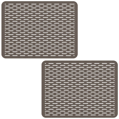 Bligli 15.7x11.8inch Kitchen Sink Mat, PVC Eco-Friendly Bottom Protector with Fast Drain & Anti-Slip