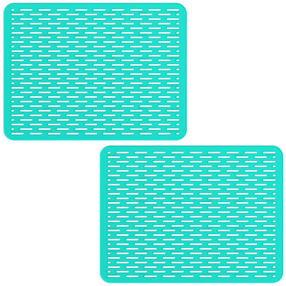 Bligli 15.7x11.8inch Kitchen Sink Mat, PVC Eco-Friendly Bottom Protector with Fast Drain & Anti-Slip