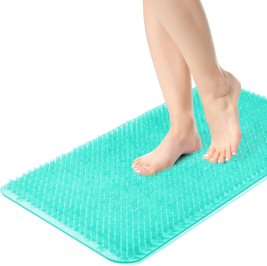 Yolife Shower Foot Scrubber Mat,Anti-Slip Bath Mat with Scrub Bristles & Strong Suction Cups to Soothe Achy Feet