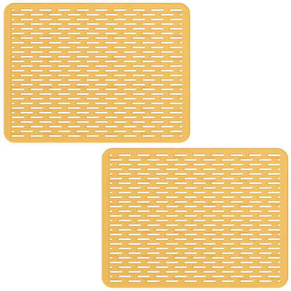 Bligli 15.7x11.8inch Kitchen Sink Mat, PVC Eco-Friendly Bottom Protector with Fast Drain & Anti-Slip