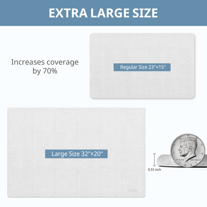 Yolife 32"x 20" Diatomite Bath Mat, Super Absorbent Quick-Dry Stone Bathroom Floor Mat, Non-Slip Natural Diatomaceous Earth Shower Rug, Large Bath Pad for Bathroom, Kitchen, Entryway, Easy to Clean