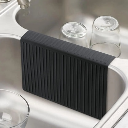 Bligli Silicone Sink Divider Mat - 11.8x5.3 inch Non-Slip Kitchen Organizer, Dish & Glassware Protector for Double Basins, Scratch & Stain Resistant, Durable & Flexible