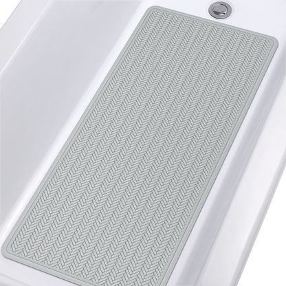 OTHWAY Extra Large Non-Slip Bath Mat with Strong Suction Cups, 28" x 17" Soft Rubber Shower Mat for Bathroom Floor, Durable & Skin-Friendly Bath Rug