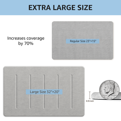 OTHWAY Stone Bath Mat Large, 32" x 20" Diatomaceous Earth for Bathroom, Super Absorbent Quick Drying Non-Slip Diatomite Shower Mat