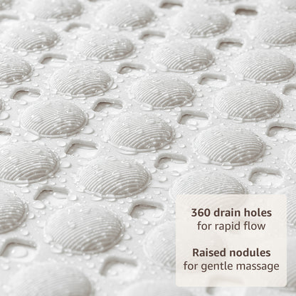 OTHWAY Non Slip Bath Tub Shower Mat with Suction Cups, Drain Holes, Bathtub Floor Liner Mats for Inside Shower Bathroom, Machine Washable, Soft on Feet, 35x16 Inch