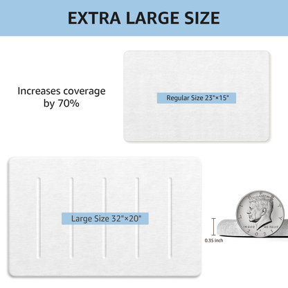 OTHWAY Stone Bath Mat Large, 32" x 20" Diatomaceous Earth for Bathroom, Super Absorbent Quick Drying Non-Slip Diatomite Shower Mat