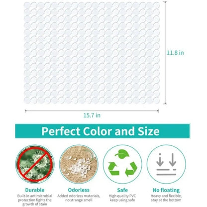 Bligli Round Sink Mats 2-Pack ,Non-Slip PVC Sink Protector, Fits Stainless Steel / Ceramic Sinks,15.7 x 11.8 inch,Fast Draining Dot Design for Kitchen Sink